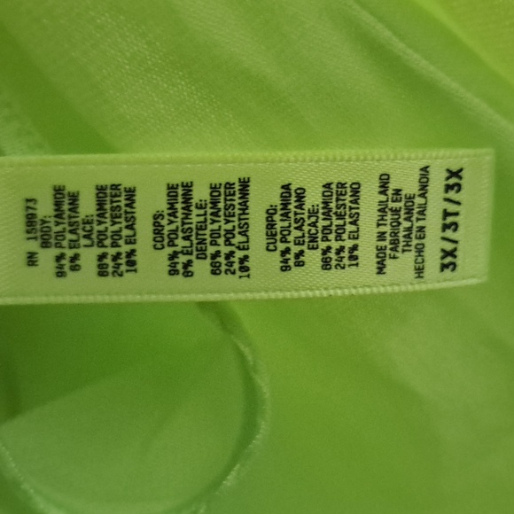 NEW SKIMS Mesh Lace Plunge Halter Dress (Neon Green) - SKIMS - Picture 6 of 7